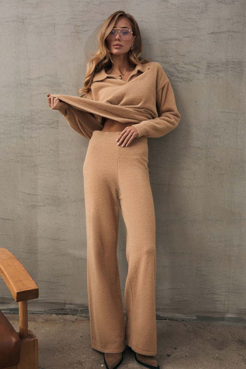 Kunstfell Pullover Set als vielseitiger zweiteiliger Look