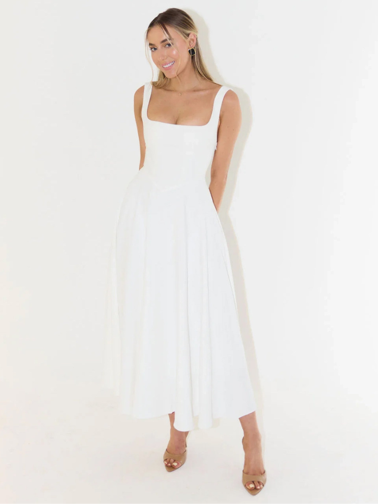 Klassisches Midikleid für Damen