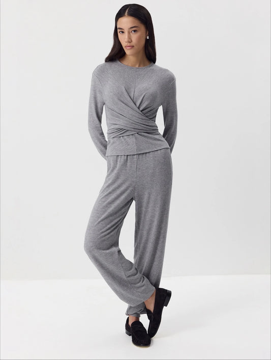 Damen Modal Weicher Lockerer Cardigan Set Lässiger Trainingsanzug