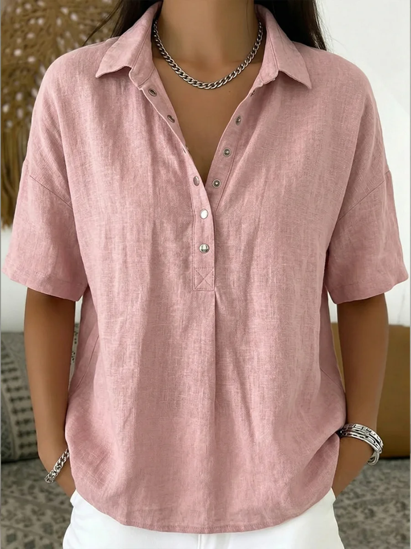 Willow - Bluse mit Kragen und Knopfleiste