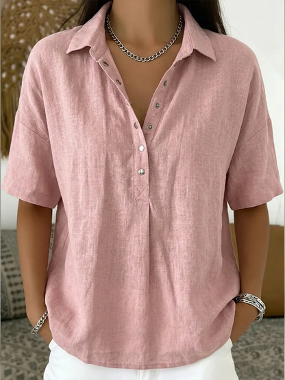 Willow - Bluse mit Kragen und Knopfleiste