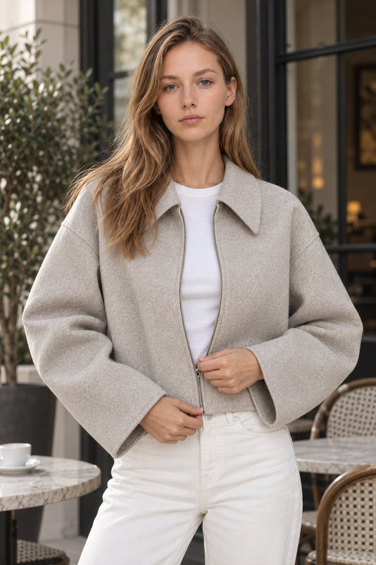 Braune Reversjacke aus Viskose-Polyester mit klassischem Reverskragen