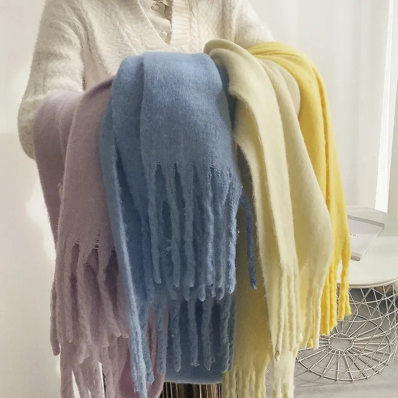 Langer XXL-Schal als wärmendes Winteraccessoire