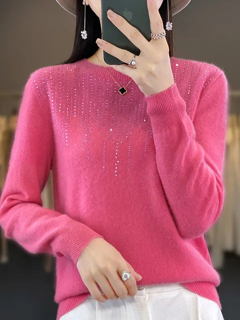 Warmer Pullover mit Glitzer