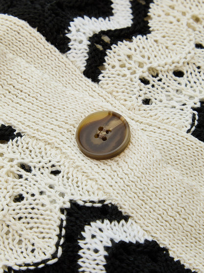 Strickset Damen mit Cardigan und Shorts, Rückansicht