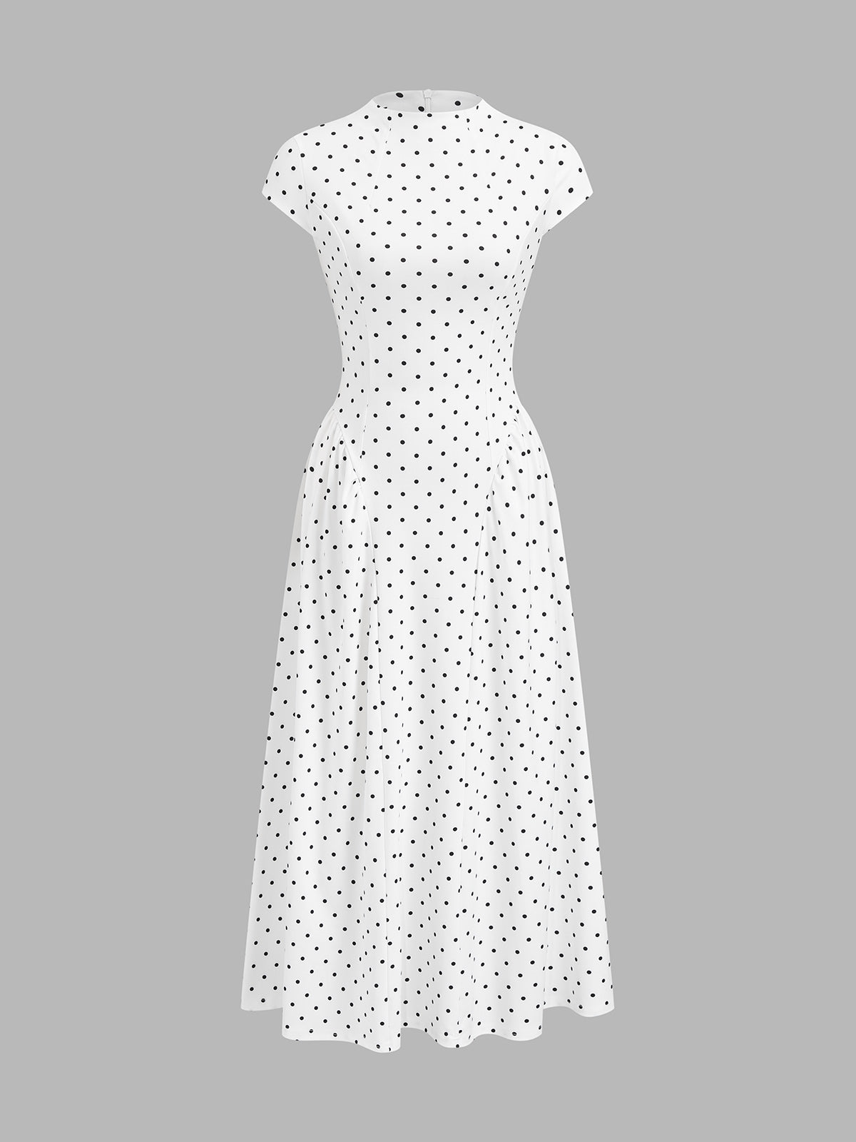 Damen-Maxikleid mit Punkten in seitlicher Ansicht