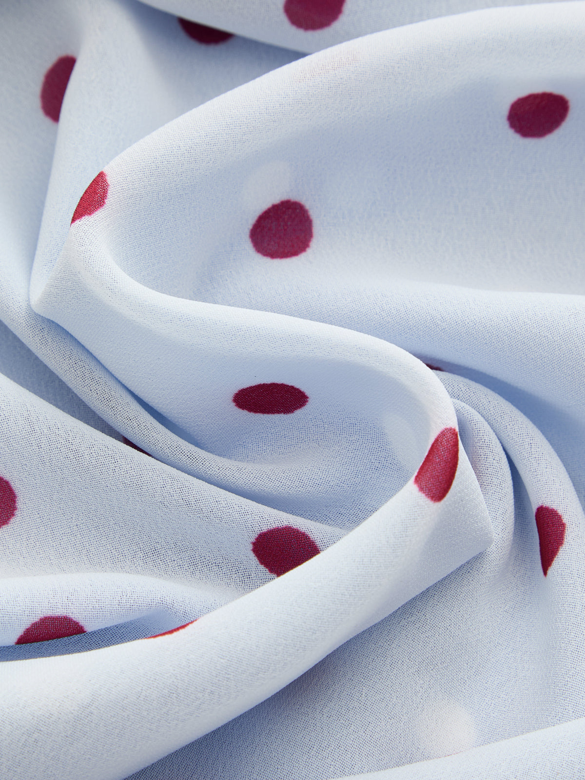 Midikleid für Damen mit Colorblock-Design und Polka Dots