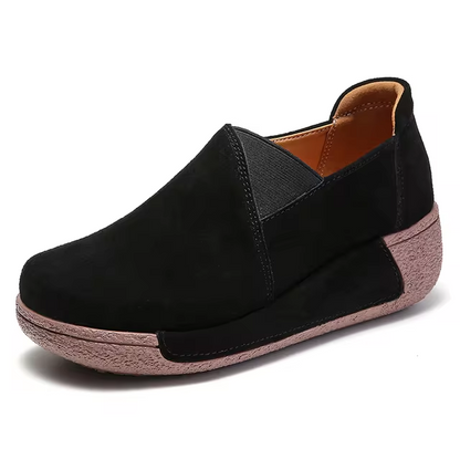 Echtes Leder Plateau Loafers