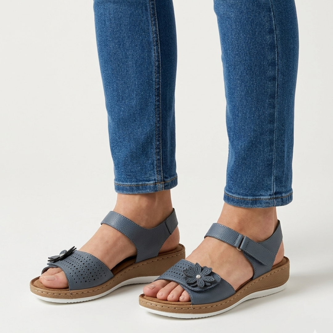 Damen Bequeme Sandalen mit Blumenmuster