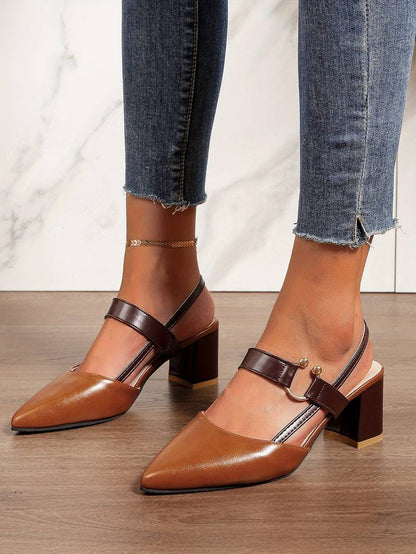 Bequeme Damen Sommer-Sandale mit lederbezogenem Absatz und rutschfester Sohle