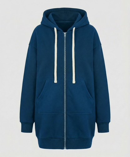 Knielanger Damen-Hoodie als bequemer Alltagslook