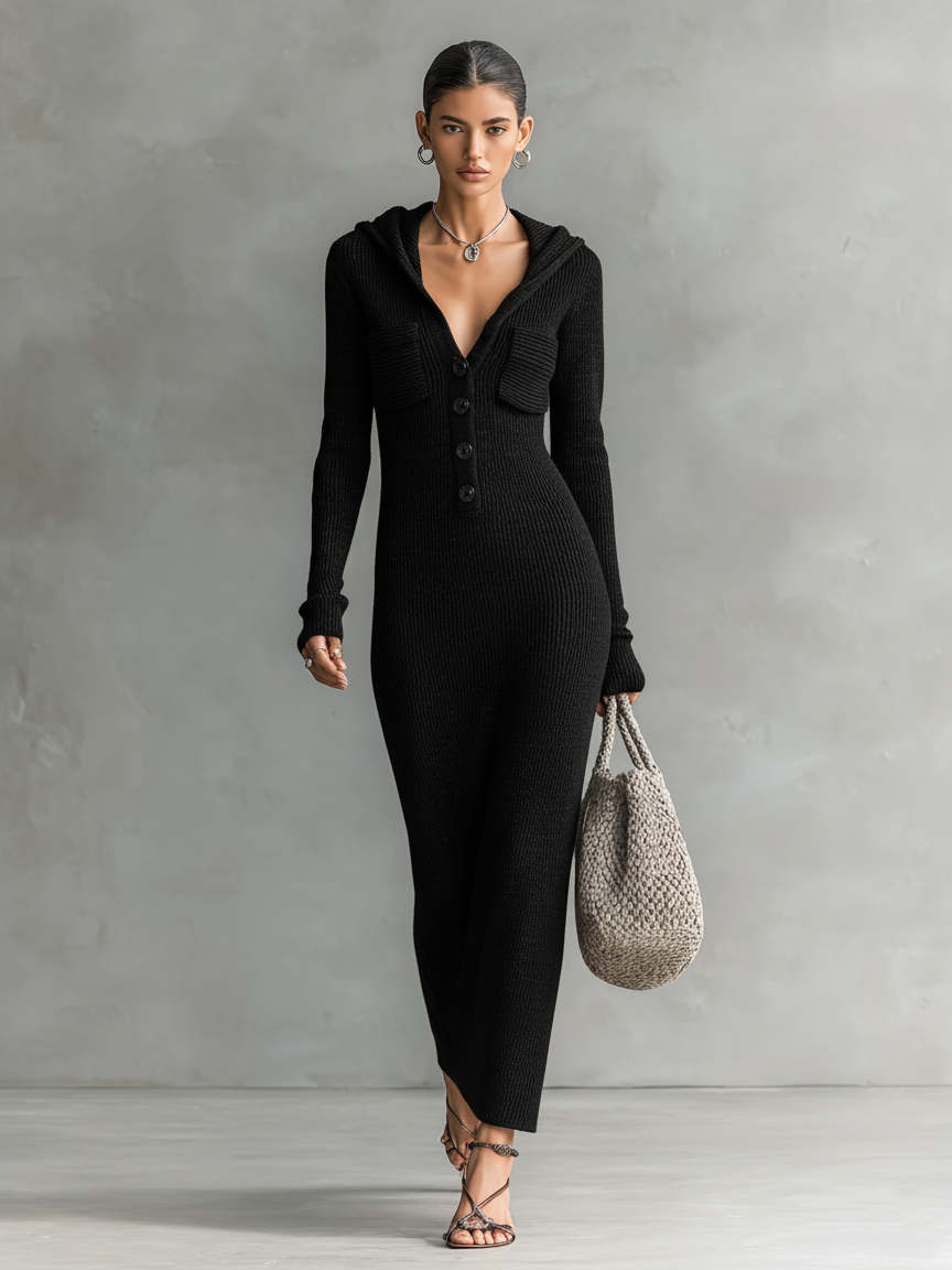 Damen-Maxikleid mit langem Rockteil in der Ansicht