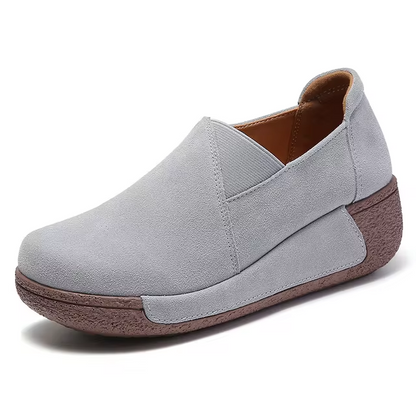 Echtes Leder Plateau Loafers