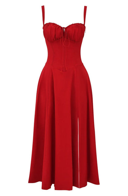 Florales Bustier-Midriff-Cutout-Bodycon-Kleid