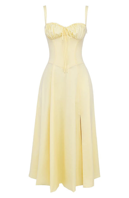 Florales Bustier-Midriff-Cutout-Bodycon-Kleid
