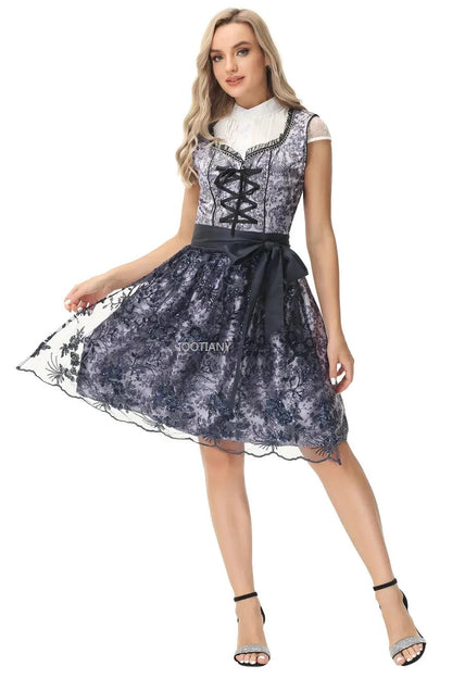 Damen Dirndl Bayerisches Trachtenkleid Für Oktoberfest