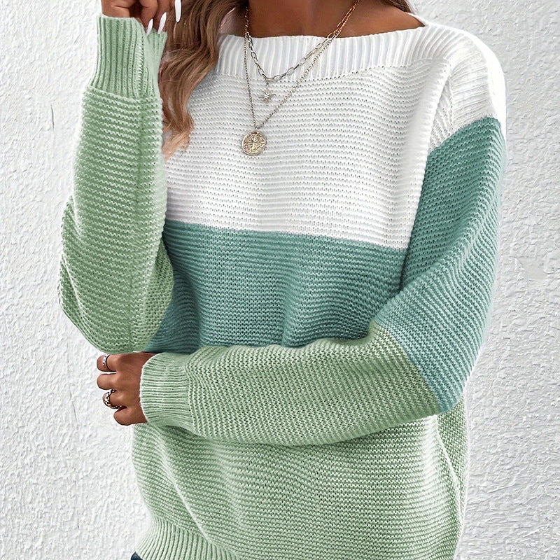 Vielseitiger Pullover mit gestrickter Oberfläche, Seitenansicht