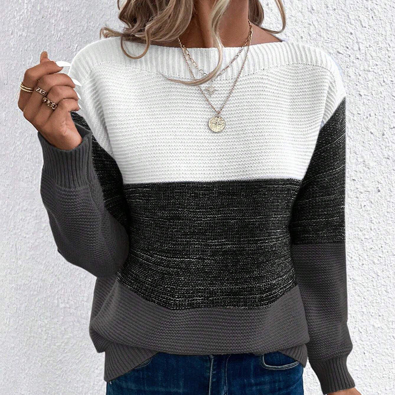 Vielseitiger Langarm-Strickpullover für Damen in der Produktansicht