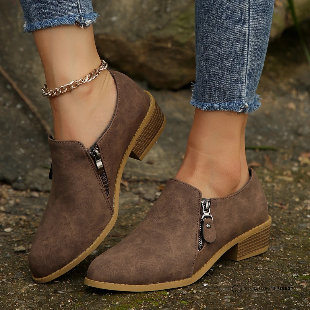 Damen Stiefeletten Mit Reißverschluss Für Den Alltag