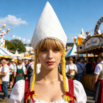 Trachtenhaube aus Baumwollvelours als elegantes Dirndl-Accessoire