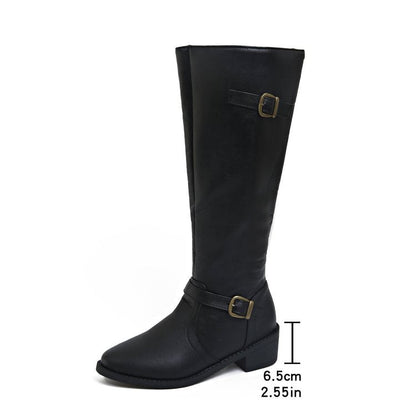 Damen-Reitstiefel mit stabilem Blockabsatz für einen stilvollen Auftritt