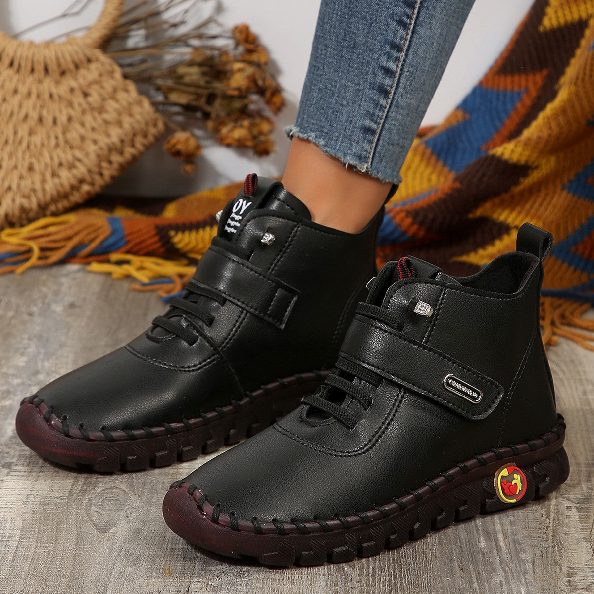 Ansicht der bequemen Damen Ankle Boots von oben