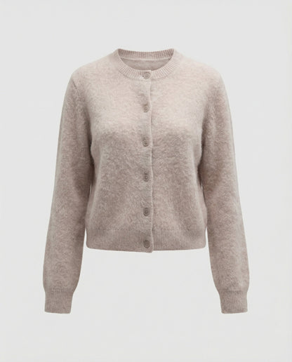 Gebürsteter Kaschmir-Cardigan als stilvolle Ergänzung für Herbstlooks