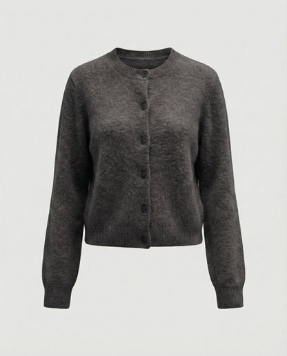 Damen-Cardigan aus Kaschmir mit hochwertiger, flauschiger Oberfläche