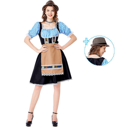 Damen Dirndl Kostüm Mit Carmenbluse Und Schürze