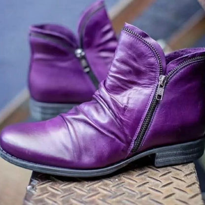 Damen Knöchelstiefeletten aus Leder in der Vorderansicht