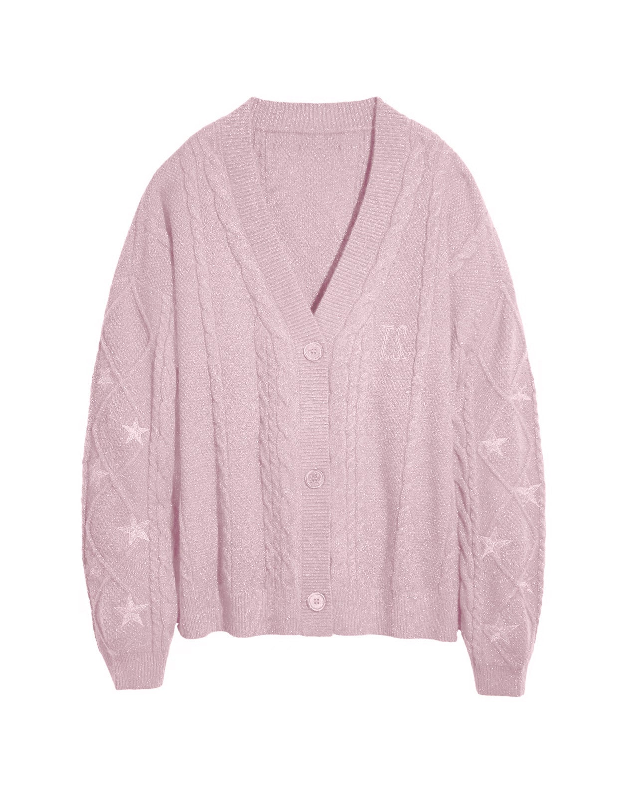Damen Oversize Cardigan Mit Zopfmuster Und V Ausschnitt