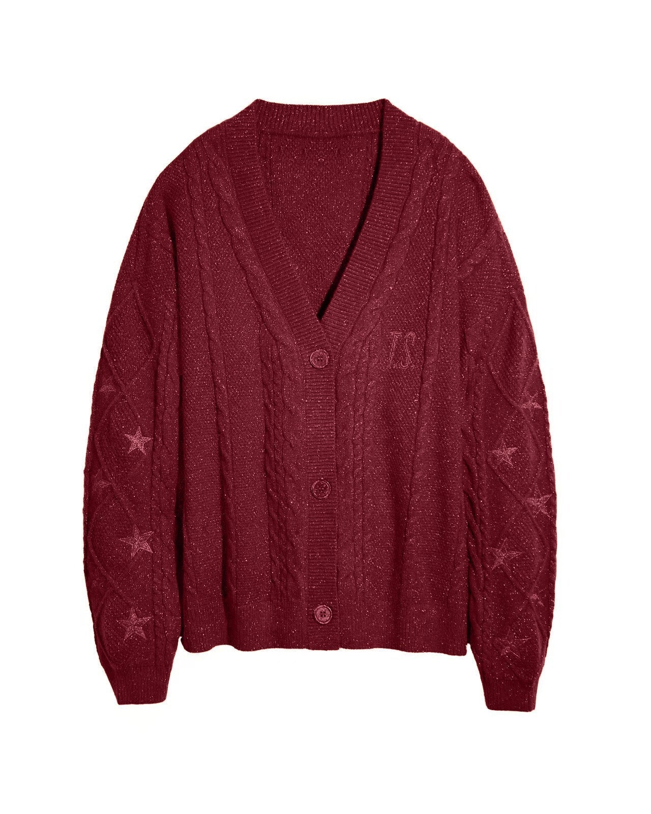 Damen Oversize Cardigan Mit Zopfmuster Und V Ausschnitt