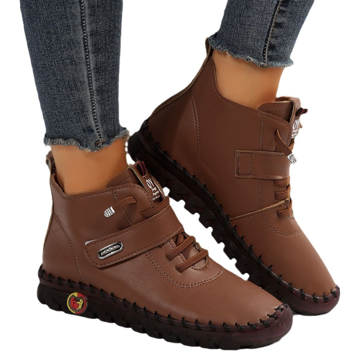 Rutschfeste Sohle der Damen Ankle Boots für sicheren Halt
