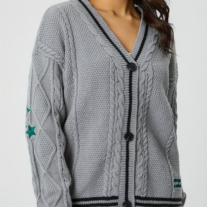 Oversized Strickcardigan für Damen mit lässiger, weiter Passform