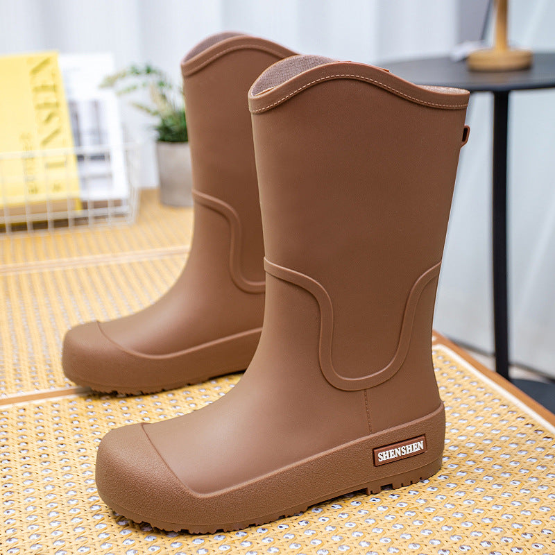 Robuste Damen-Gummistiefel für Outdoor-Aktivitäten bei Regen