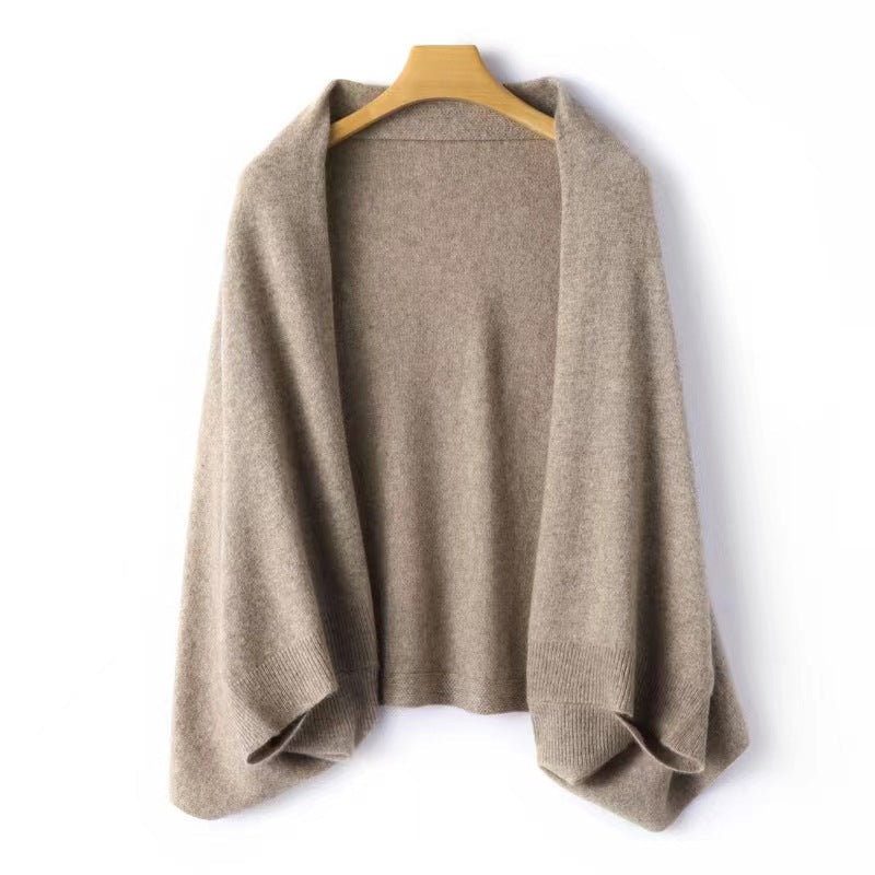 Merino Wollschal Mit Drapierter Form