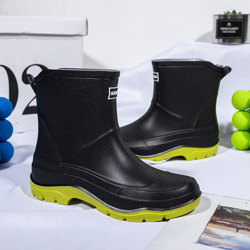 Detailansicht der rutschfesten Sohle wasserdichter Damenstiefel