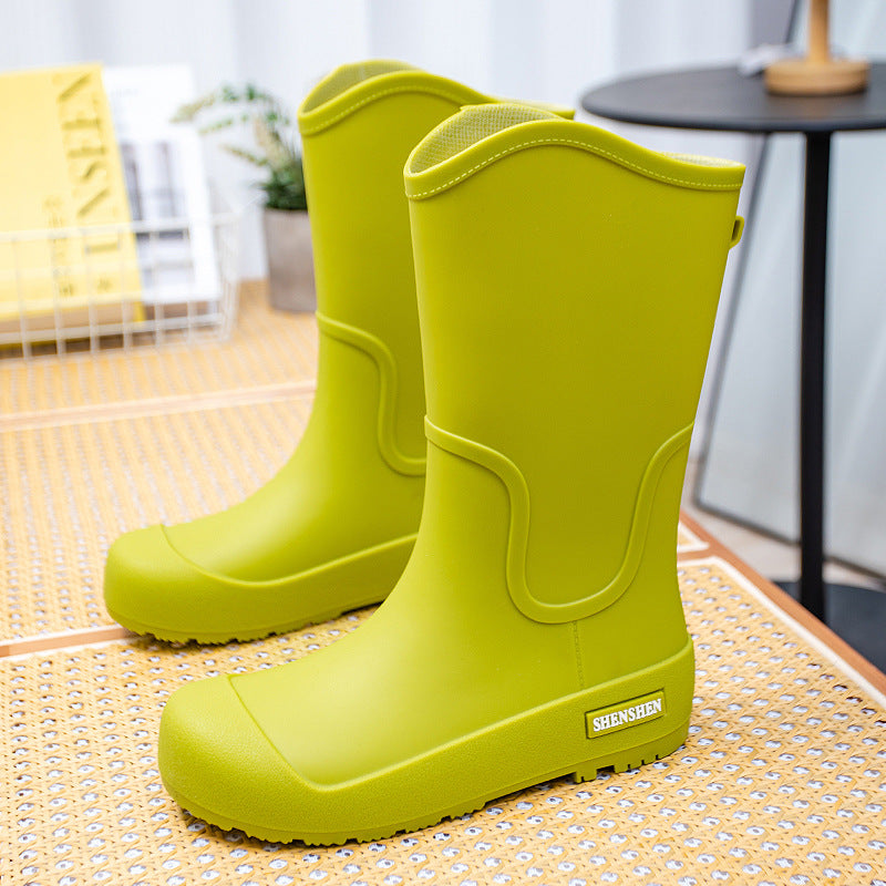 Damen Wasserdichte Gummistiefel Mit Profillaufsohle