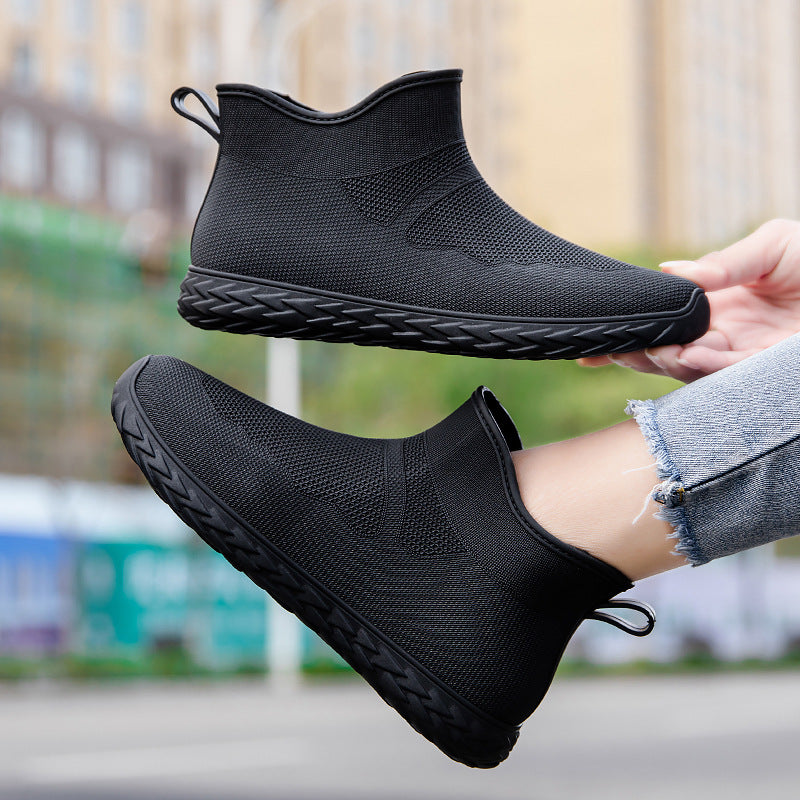 Rutschfeste Sohle der wasserfesten Damen-Gummistiefel