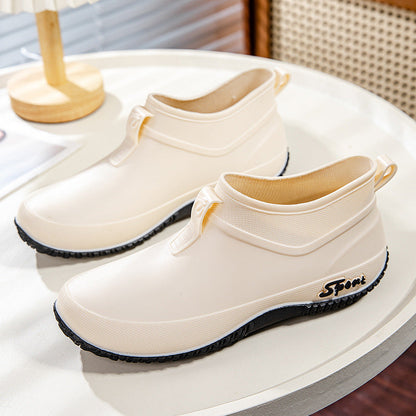 Damen-Gummistiefel in der Fersenansicht