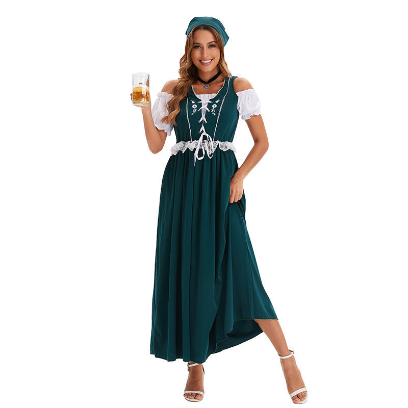 Damenkleid in langer Ausführung mit traditionellem Dirndl-Schnitt