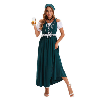 Damenkleid in langer Ausführung mit traditionellem Dirndl-Schnitt