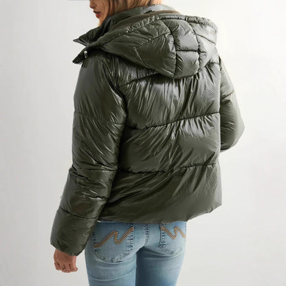 Damen-Winterjacke mit gesteppter Daunenfüllung