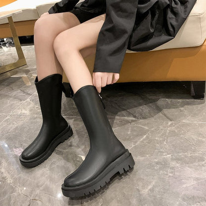 Damen-Gummistiefel mit rutschfester Sohle von vorne