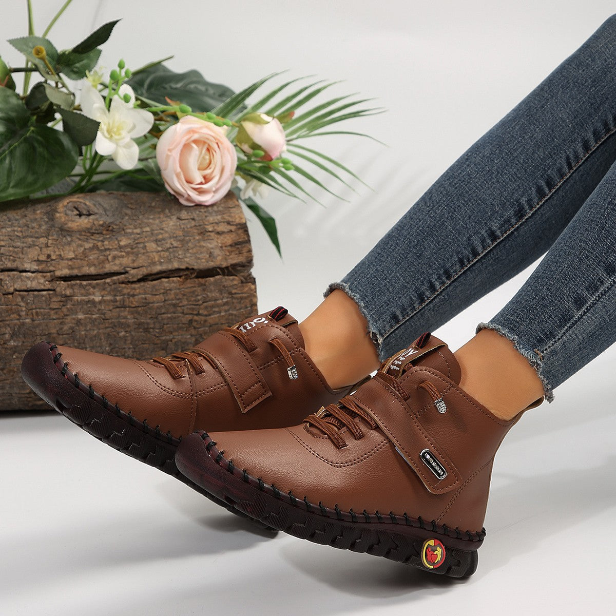 Damen Ankle Boots mit profilierter, rutschfester Laufsohle