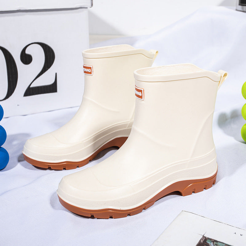 Damen Gummistiefel Wasserdicht Mit Rutschfester Sohle