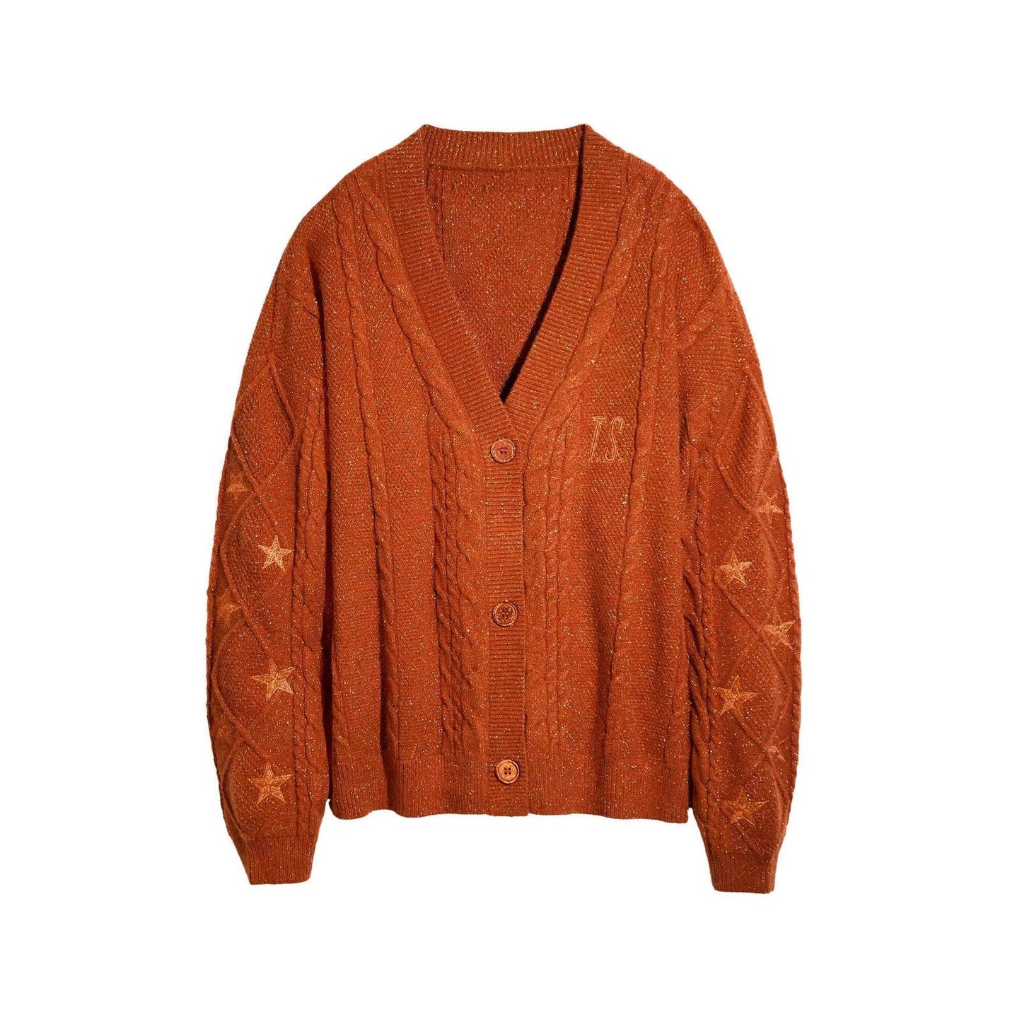 Damen-Strickjacke mit langen Ärmeln und großzügigem Schnitt