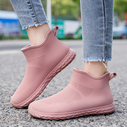 Wasserfeste Gummistiefel für Damen in seitlicher Ansicht