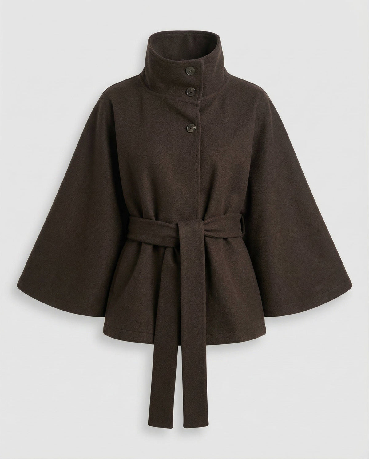 Seitliche Ansicht der Damen-Wickeljacke mit Wickeldesign