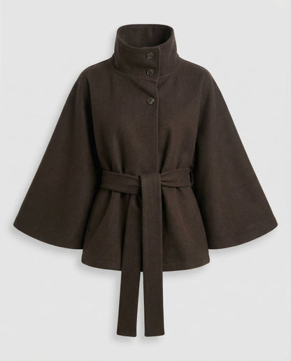 Seitliche Ansicht der Damen-Wickeljacke mit Wickeldesign